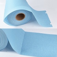 1Roll 500 Sheets Blue Non-Woven Fabric Wipes Oil/Water-Absorbent Lint-Free Paper