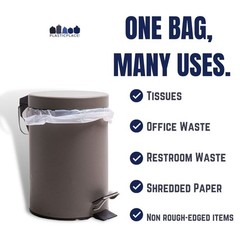 Plasticplace 6 Gallon Trash 6 Garbage Can High Density 20 X 22 2000 Count High