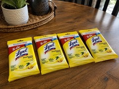 Free Shipping Lysol To Go Disinfecting Wipes Lemon Lime Scent, 15 Ct. Pack of 4