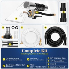 Better Extractor Hose Kit for Shop Vac, Universal Shop Vac Extractor Kit with…