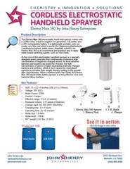 Electrostatic Sprayer – Cordless, Handheld, Mister, Cleaner, battery operated