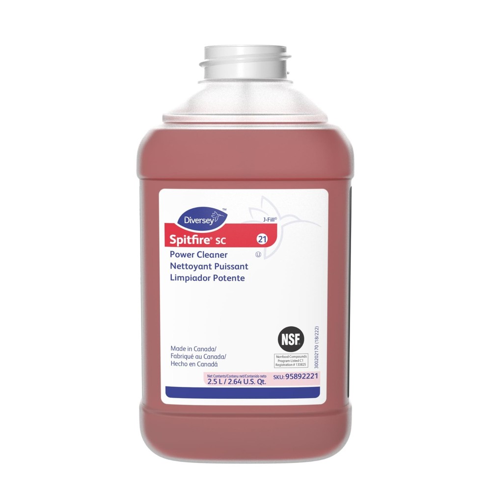 2pack Diversey 95892221 Spitfire SC 21 Power Cleaner J-Fill (2.5L each)
