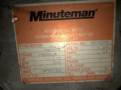 Genuine Original Minuteman 260 MC260026QP Floor Scrubber Pad Motor. Our #2