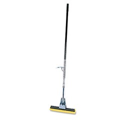 Rubbermaid Steel Roller Sponge Mop, Bronze Handle w/12″ Wide Yellow Sponge