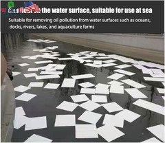 Oil Spill Pads White Oil-Only Absorbent Mat Water-Repellenttear-Resistant Absorb