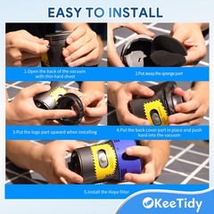 KeeTidy Post HEPA Filter Replacement & Motor Cover Compatible with 1+1 Pack