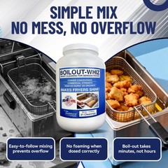 8LB Boil-Out Whiz Deep Fryer Cleaner – Degreaser Powder 128 Ounce (Pack of 1)