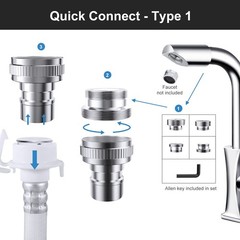Washing Machine Hoses, Portable Water Inlet Connection and 9.2FT, White