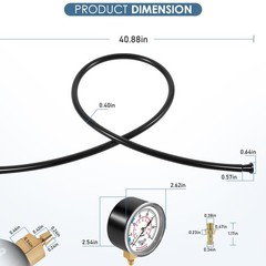 Natural Gas or LP Manifold Pressure Test Kit, Meter, Gas…
