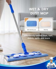 MR.SIGA Professional Microfiber Mop for Hardwood, Laminate, Tile Floor Cleani…