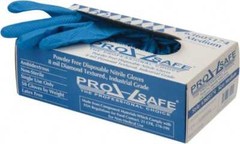 50 Pack PRO-SAFE 8 mil Diamond-Textured Disposable Nitrile Gloves: Size Medium