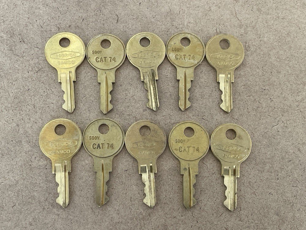 Lot Of 10 Bobrick CAT-74 Key for Paper Towel And Toilet Tissue Dispensers