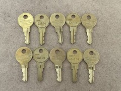 Lot Of 10 Bobrick CAT-74 Key for Paper Towel And Toilet Tissue Dispensers