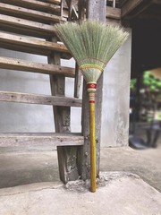 Aw Brooms Handmade Whisk Sweeping Broom 39 Inch- Asian Straw Soft Broom For