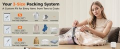 18-Pack Vacuum Bags for Travel with Rechargeable Pump, Compression Packing Bags