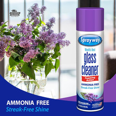 Sprayway Glass Cleaner Lavender Foaming Aerosol 19oz Pack of 6