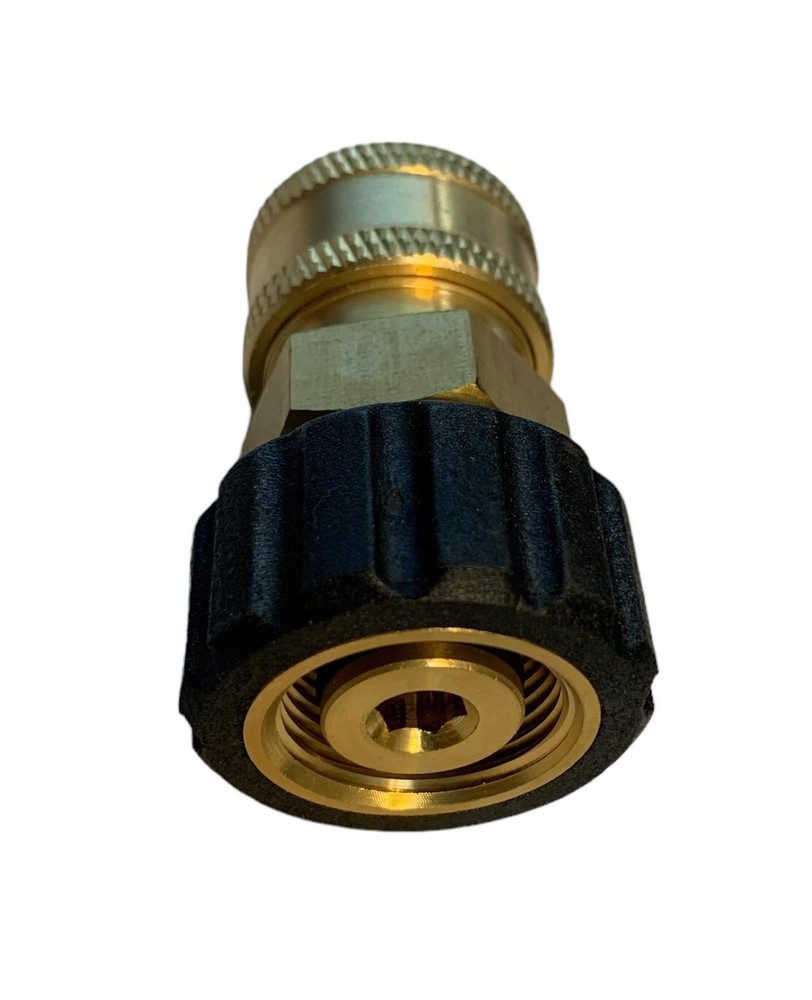Brass 3/8 Quick Connect QC Socket with Female Twist Seal 22mm Threads 15mm Stem