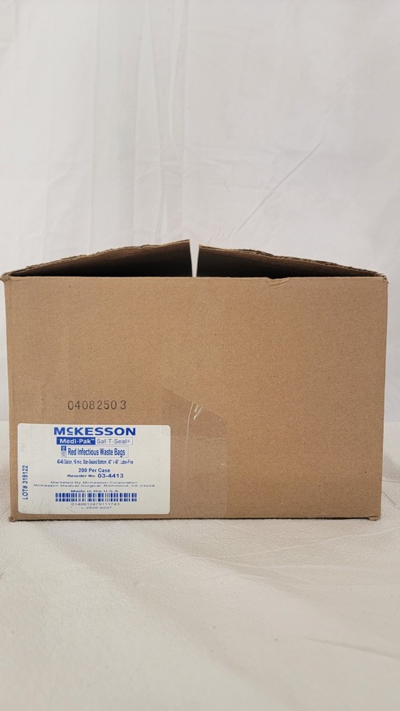 McKesson Biohazard Waste Bag 45 to 55 gal. Case of 200