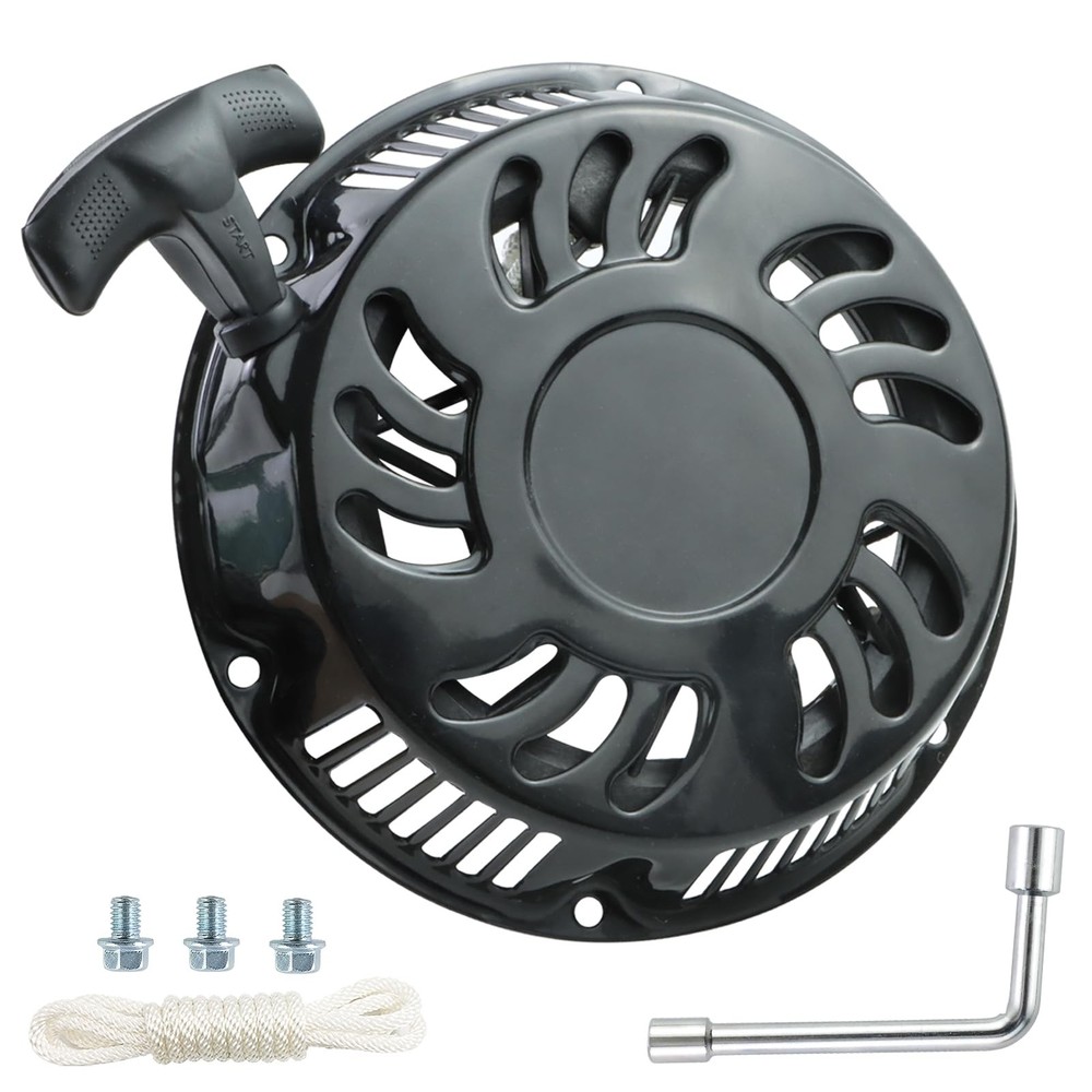 WOTIAN Recoil Pull Starter Assembly Compatible with Predator 420cc, Black