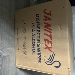 Janitex 75% Alcohol Wipes – 80 Wipes/Canister, Box of 24 Canisters = 1,920Wipes!