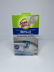 Scotch-Brite 558RF Disposable Toilet Scrubber Refill – Blue/White (12/Pack)