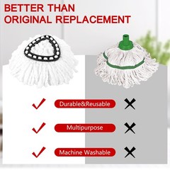 15-Pack Spin Mop Superior Replacement Heads – Compatible with O-Cedar…