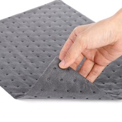100 Pack Oil Absorbent Pads, 13″x10″ Single Weight Dimpled Pad, Oil Spill Mat