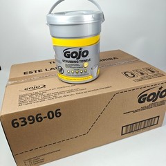 72 Towel GoJo 6396 Pre-Moistened Scrubbing Hand & Surface Wipes Citrus