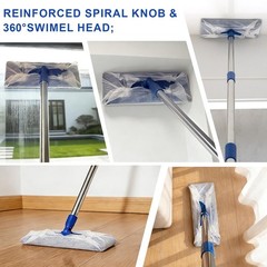 2-in-1 Mops for Floor Cleaning, Dry and Wet Multi, Disposable Dry Wet Cloth |