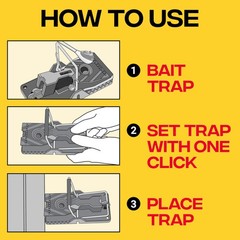 Victor M144B Power-Kill Rat Trap – Snap Traps 1 (New Packaging), Gray