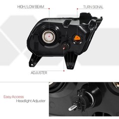 Left Driver Side Black Headlamp Housing ABS Plastic Reuse H13 Bulb L7400LHMEO