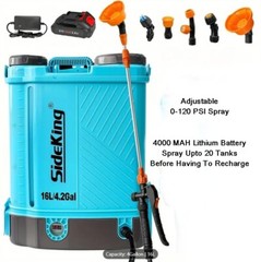 Carpet Cleaning Adjustable 0-120 PSI Lithium Battery Powered Sprayer