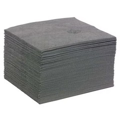 Pig Mat412 Sorbent Pad, 22 Gal, 15 In X 20 In, Universal, Gray, 125 Pk