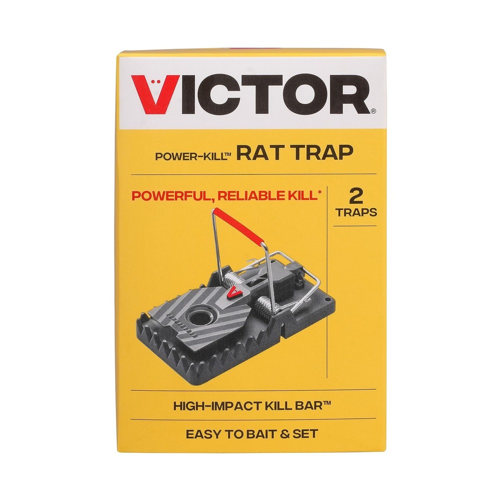 Victor M144-2B Instant Power-Kill Easy Set Reusable Rat Trap – 2 Traps, Gray