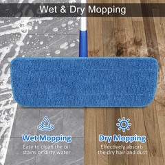 3 Pack 16.5“ Universal Fit Flat Mop Pads, Pads