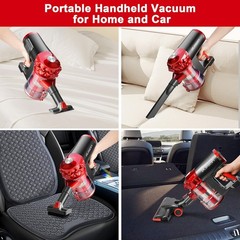 elezon A200 Cordless Vacuum Cleaner Rechargeable, Powerful Multi Cyclone Red