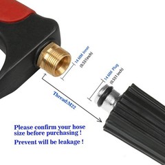 Sooprinse High Pressure Washer Gun Power Spray 4000psi with 19 gun, Black