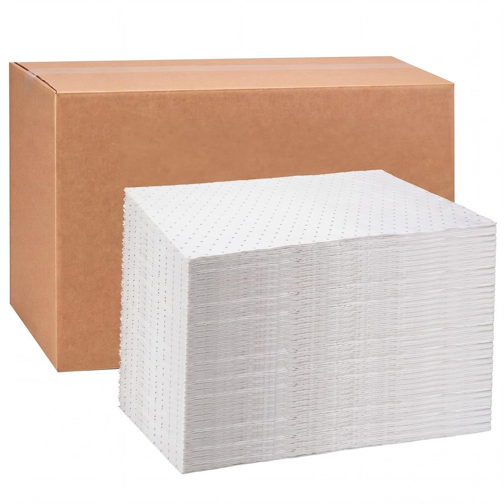 Hoolerry 100 Pcs Oil Absorbent Pads Weight Dimpled Pad Garage Accessories Wat…