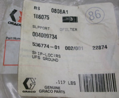 GRACO 186075 OEM MANIFOLD FILTER SUPPORT #120j