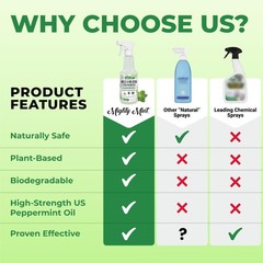 Mighty Mint Mold & Mildew Stain Remover Spray, 16 Fl Oz (Pack of 1), Natural
