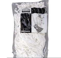 12 pack Rubbermaid Commercial Fgt30000wh00 5 In String Wet Mop, 20oz Dry Wt,