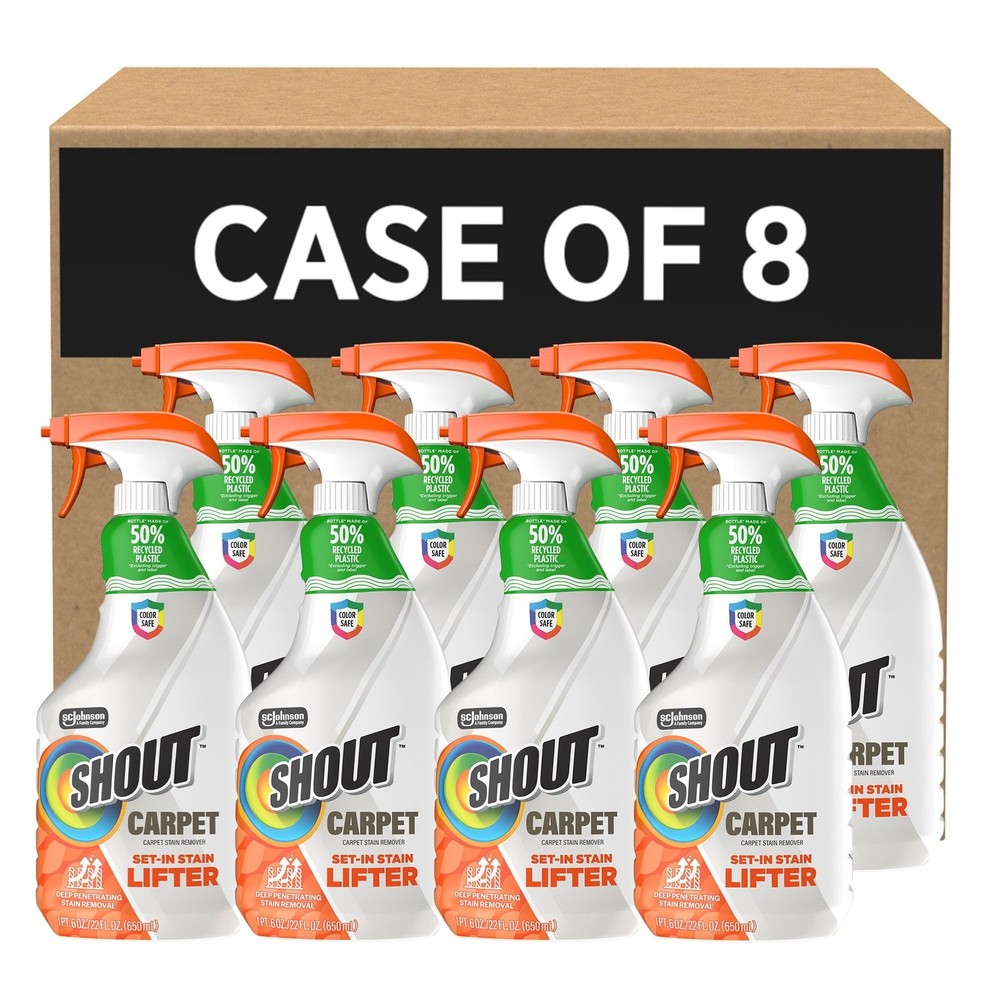 SC Johnson Professional SHOUT® Carpet Set-In Stain Remover 22oz, Case Pack