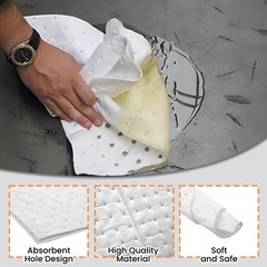 Oil Absorbent Pads Heavyweight Dimpled Pad Garage Accessories, Oil-Only Absor…