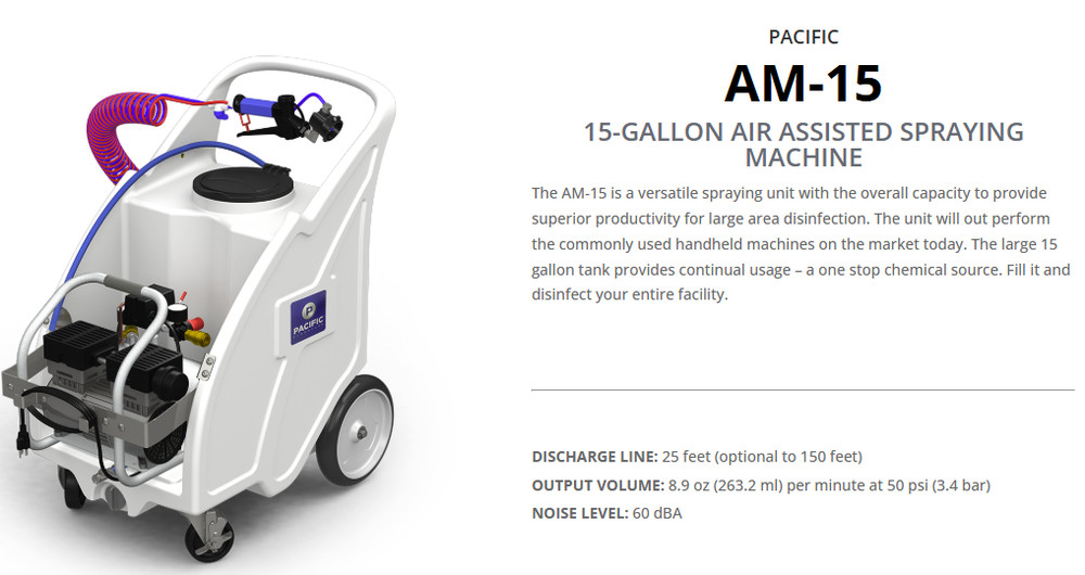Pacific Floor care Am 15 Gallon Air Assisted Electric Sprayer