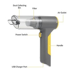 Lepmerk 4 In 1 Wireless Handheld Vacuum Cleaner 13000Pa Super Suction 6000Mah