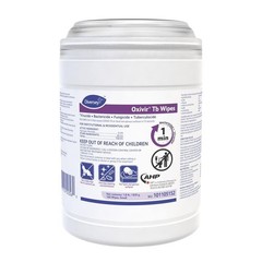 Case of 12 RTU Diversey Oxivir TB Disinfectant Wipes 160 Ct Canister Unscented