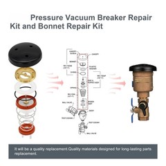 Thaekuns 720 Series Pressure Vacuum Breaker Repair Kit and Bonnet Black