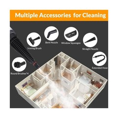 Handheld Pressurized Steam Cleaner with 12 pcs Accessories, Steamer… Fast Ship
