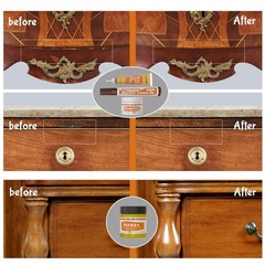 REALINN Wood Furniture Repair Kit- Set of 28 – Touch Up 28 Piece Set, Brown