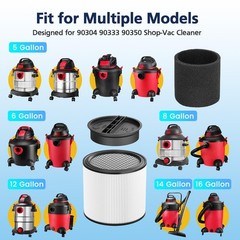 Cabiclean 90304 Replacement Filter Fit for Shop-Vac 90304 2+2+4+1, 2+2+4+1
